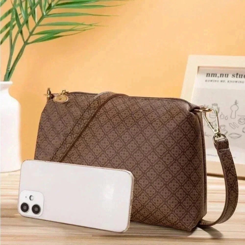 ⚠️Clearance Coffee Brown Small Patterned Shoulder / Crossbody Bag - Picture 3 of 4
